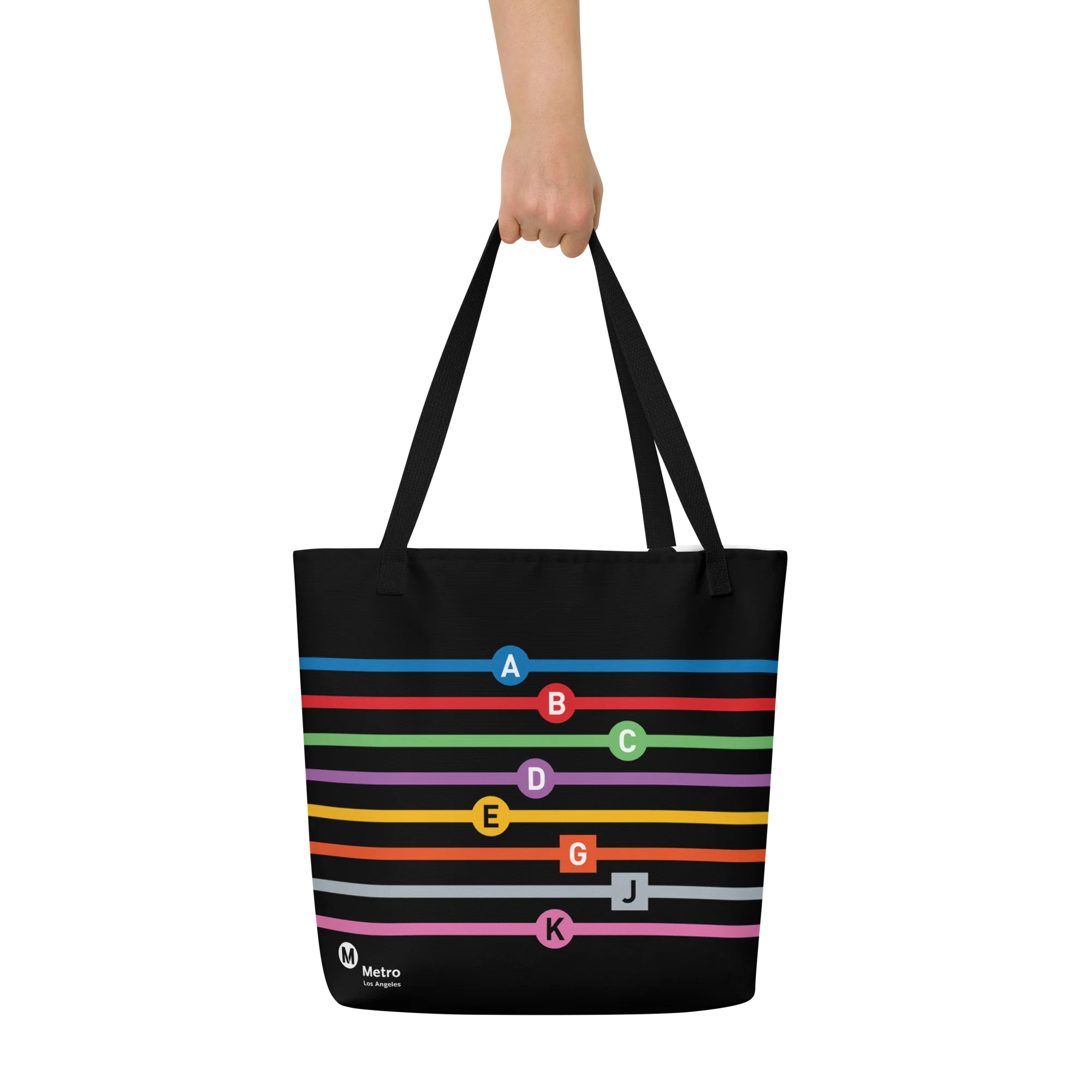 Line Letters Large Tote Bag w/ Pocket - Image 3