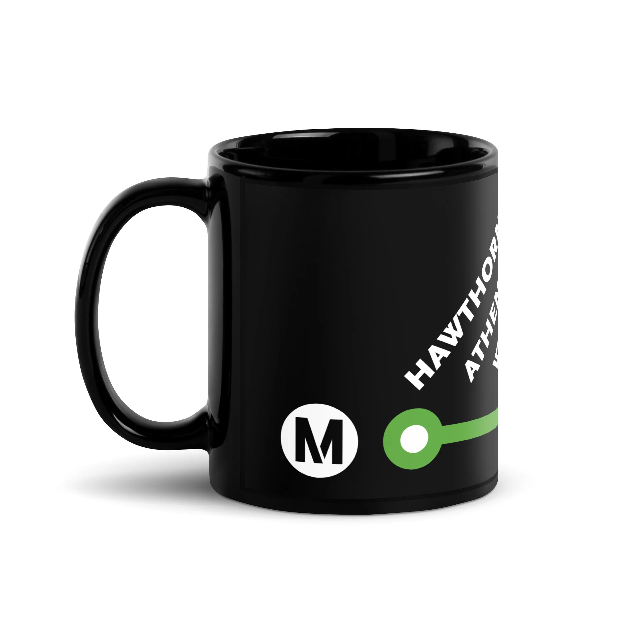 C Line Neighborhoods Black Glossy Mug - Image 3