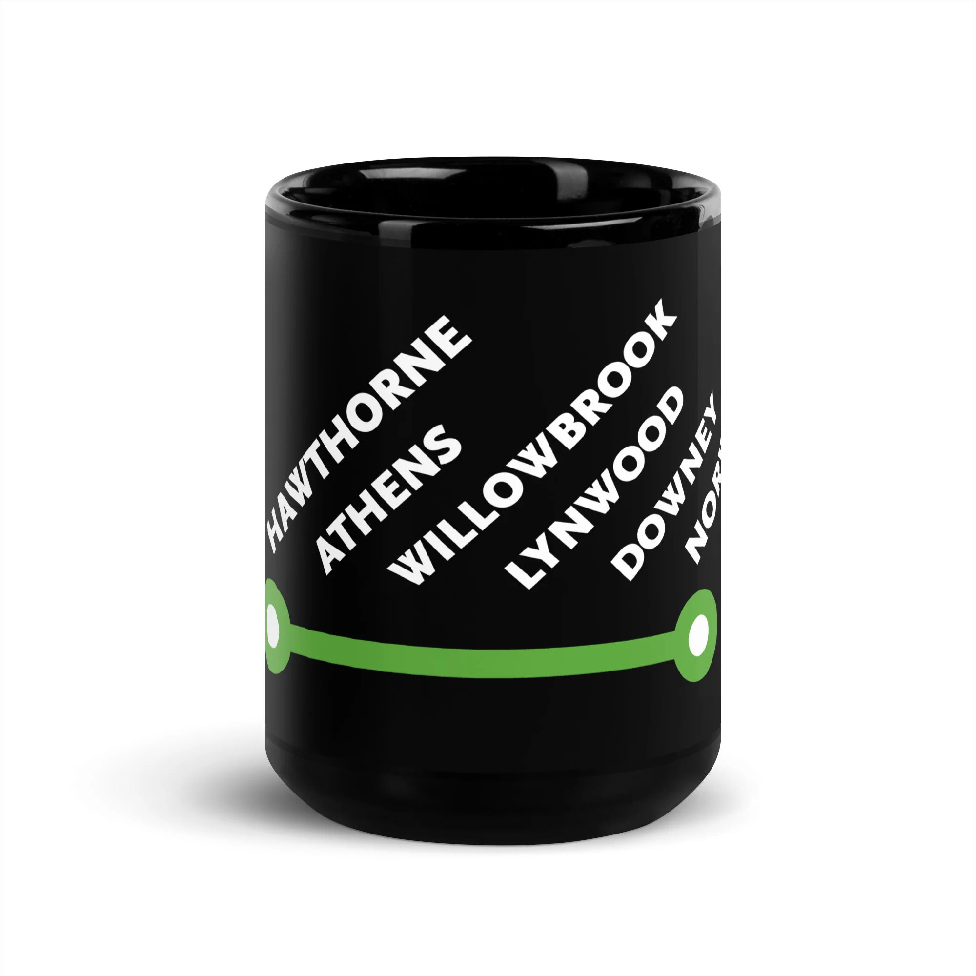 C Line Neighborhoods Black Glossy Mug - Image 5