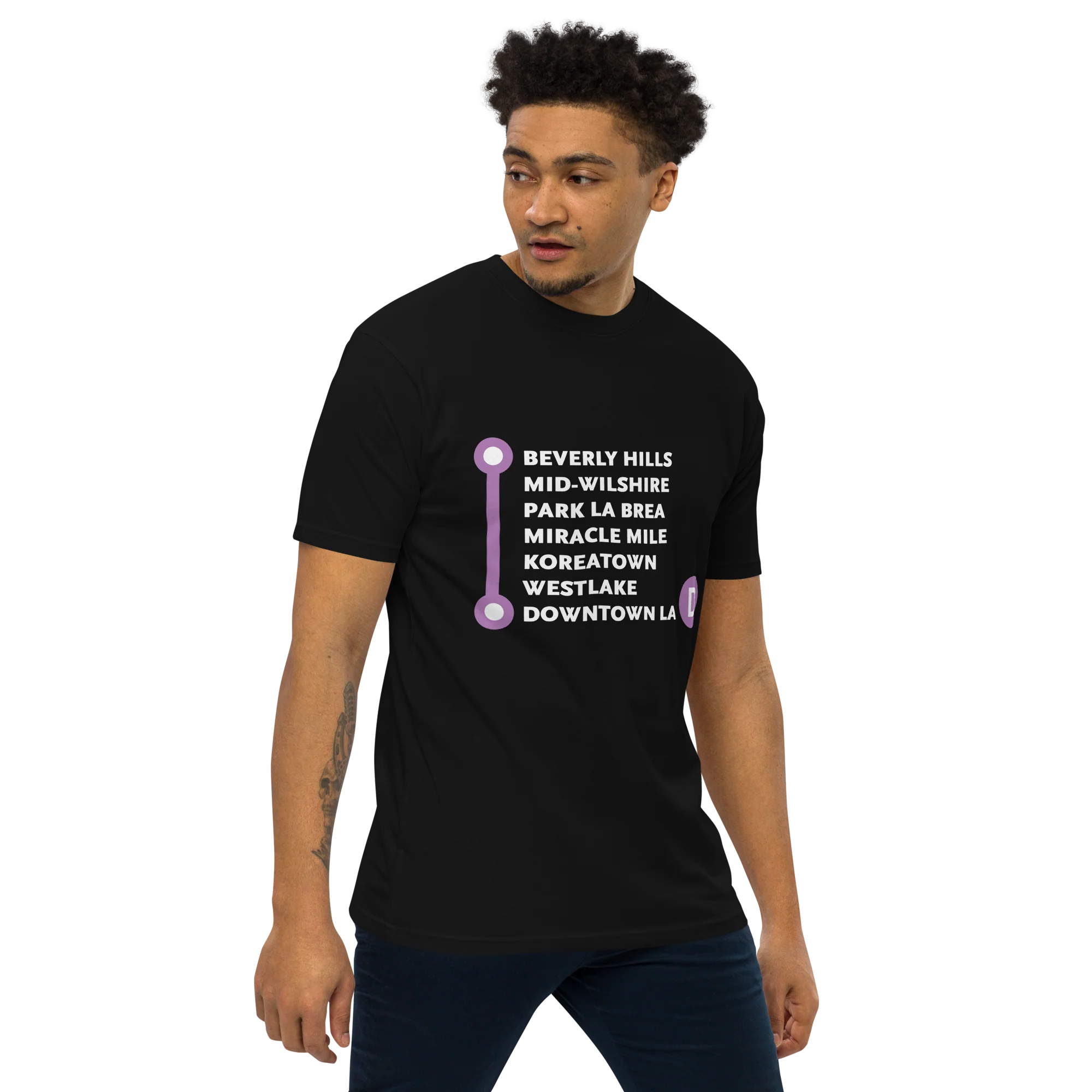 D Line Unisex Heavyweight T-Shirt - Image 2