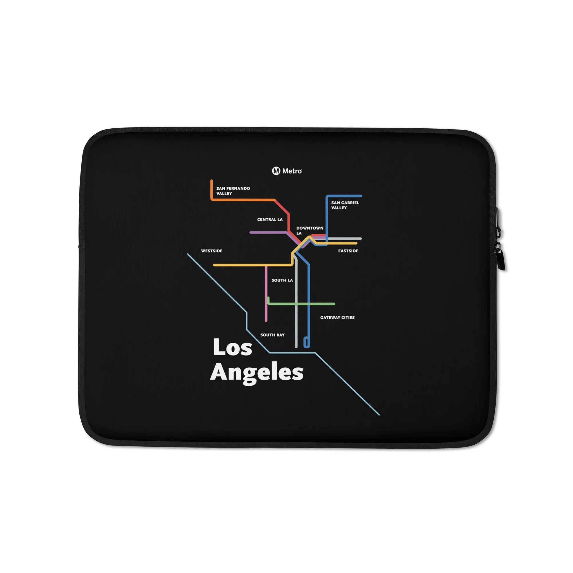 Los Angeles Dark Mode Map Laptop Sleeve - Image 4