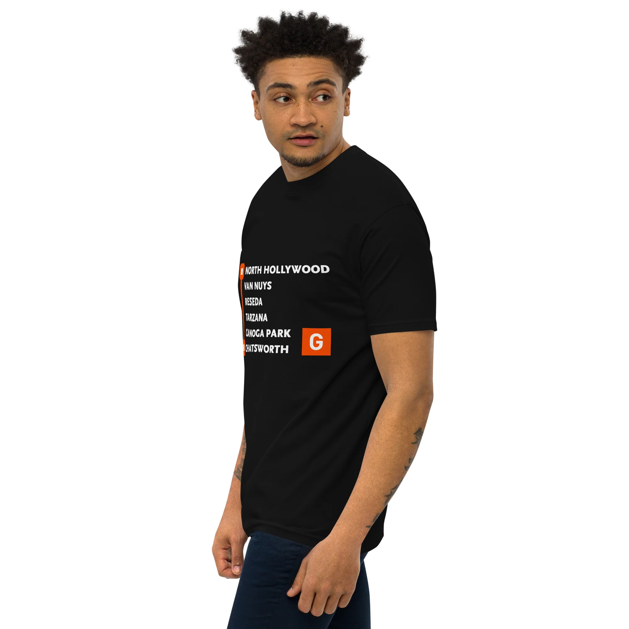 G Line Neighborhoods  Premium Heavyweight Tee - Image 3