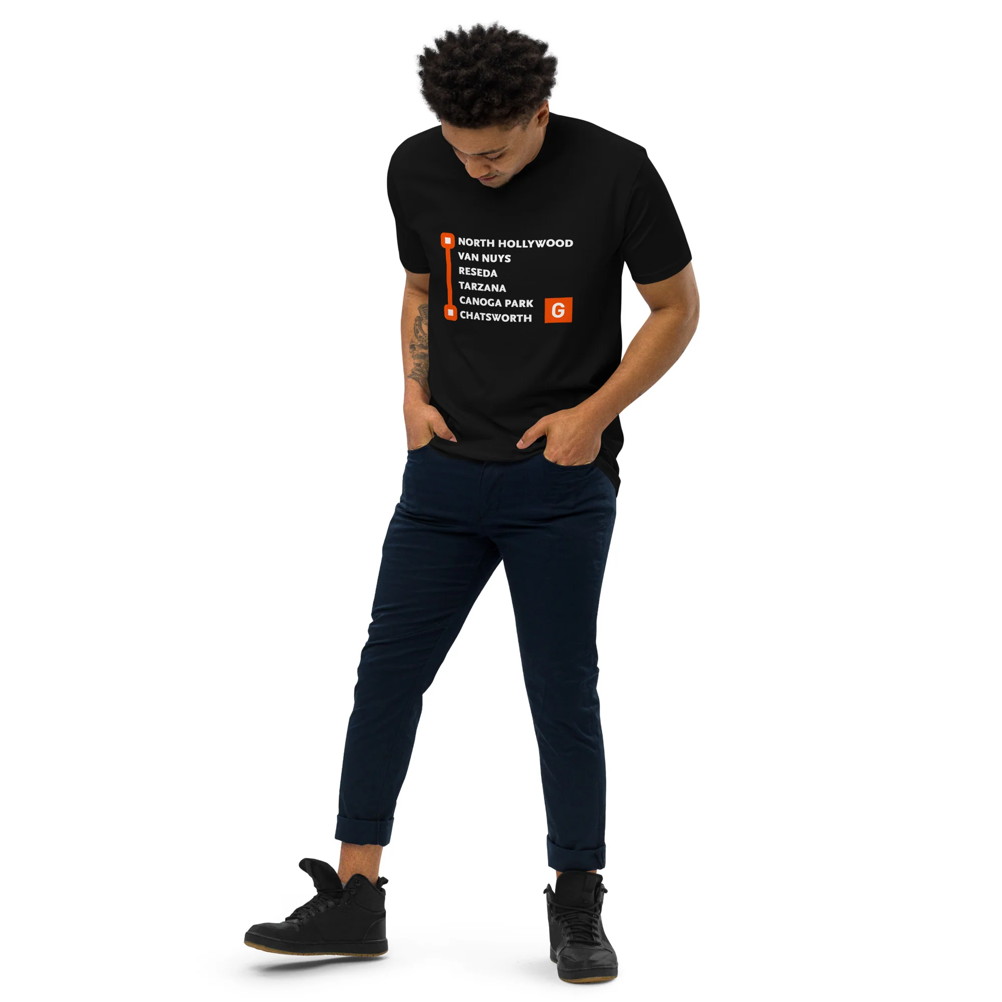G Line Neighborhoods  Premium Heavyweight Tee - Image 4