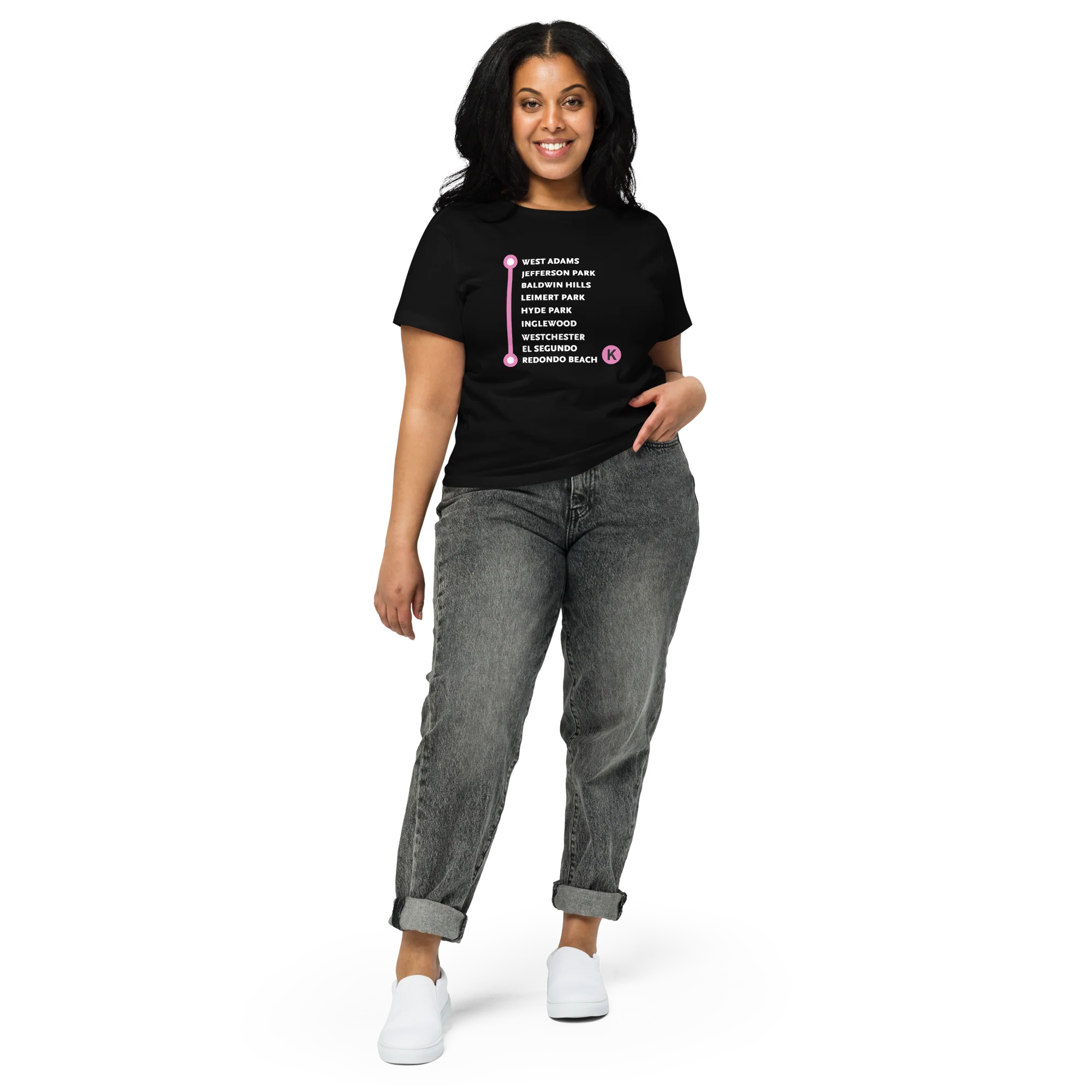 K Line Neighborhoods Women’s High-Waisted T-Shirt - Image 3