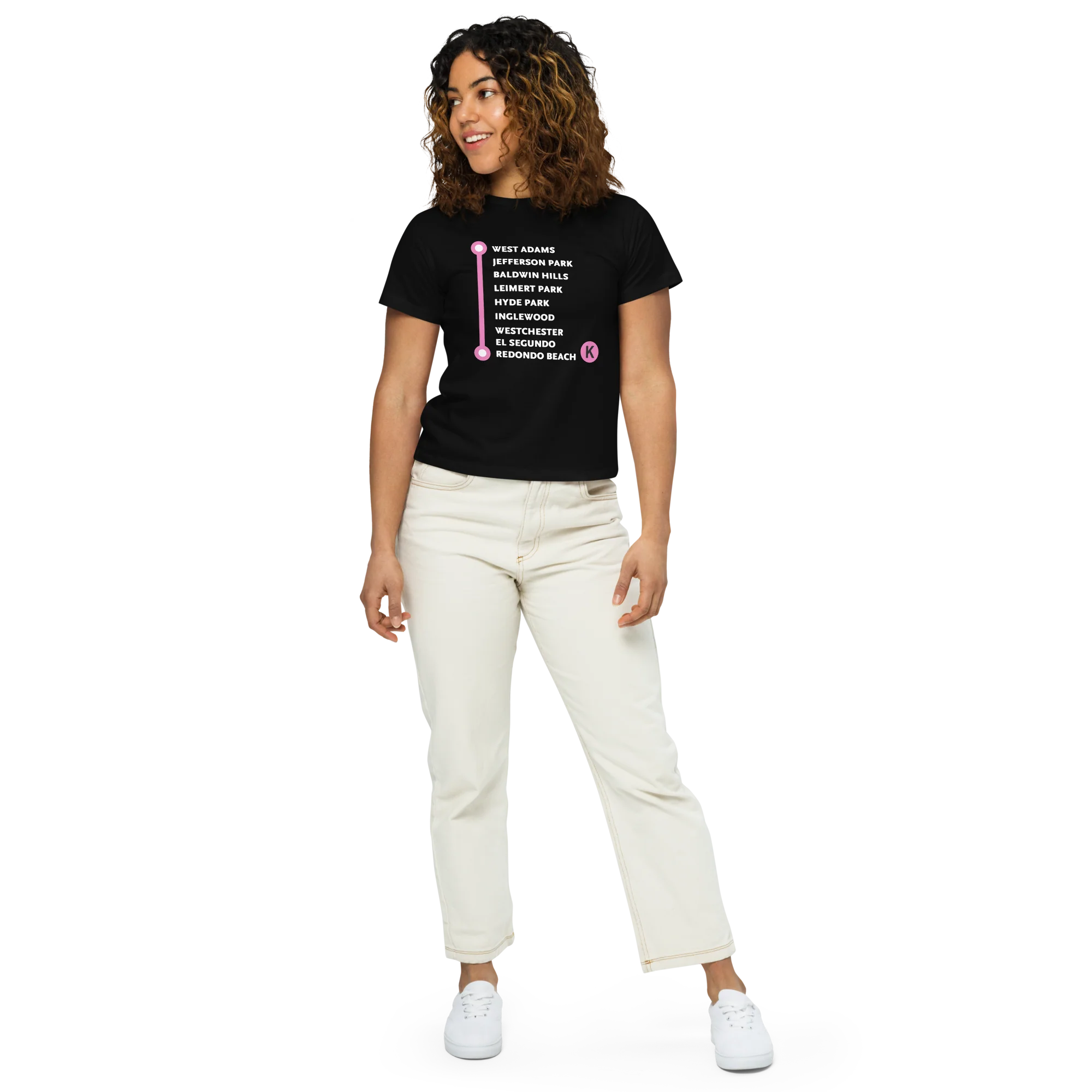 K Line Neighborhoods Women’s High-Waisted T-Shirt - Image 5