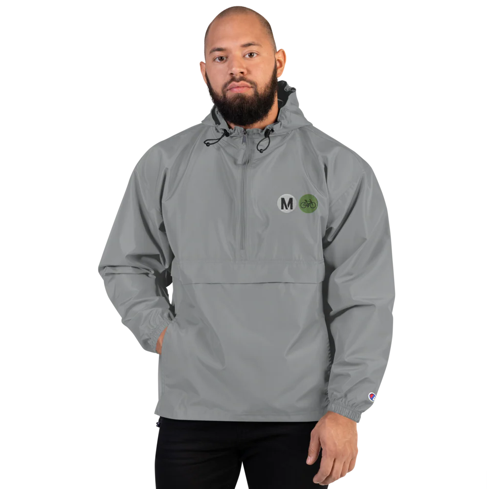 Metro Bike Embroidered Champion Men's Packable Jacket - Image 4