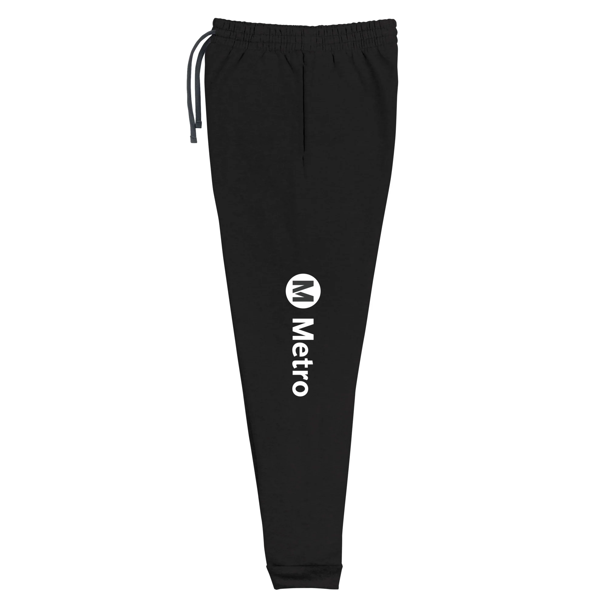 Metro Logo Black Joggers - Image 3