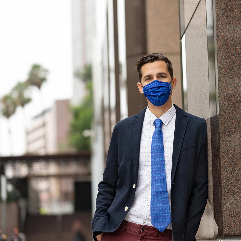 Metro Blue Icons Neck Tie - Image 2