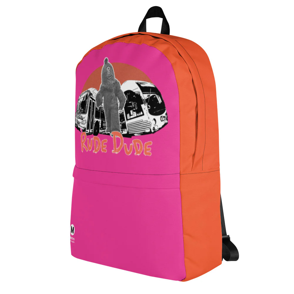 Rude Dude Backpack Pink - Image 5