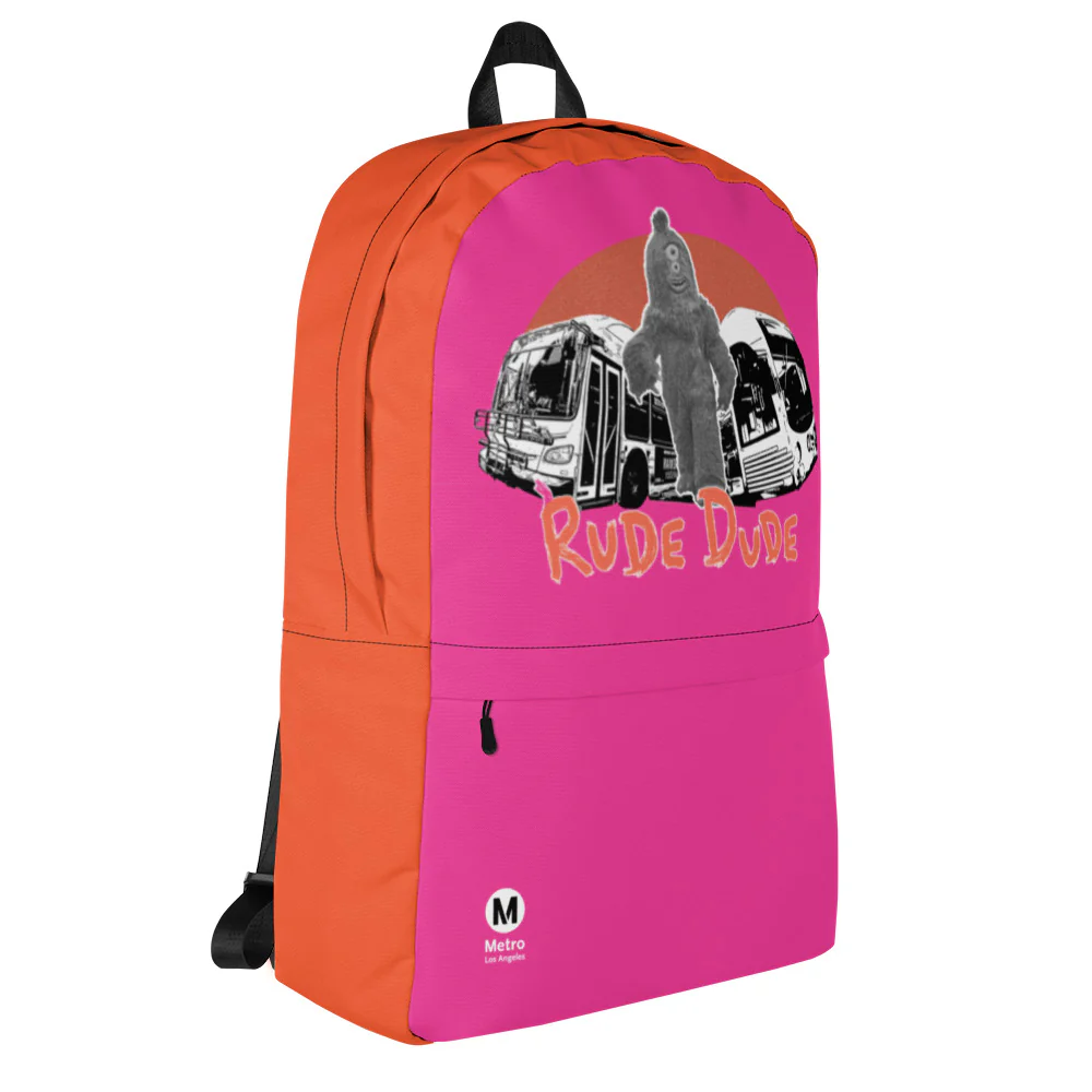 Rude Dude Backpack Pink - Image 6