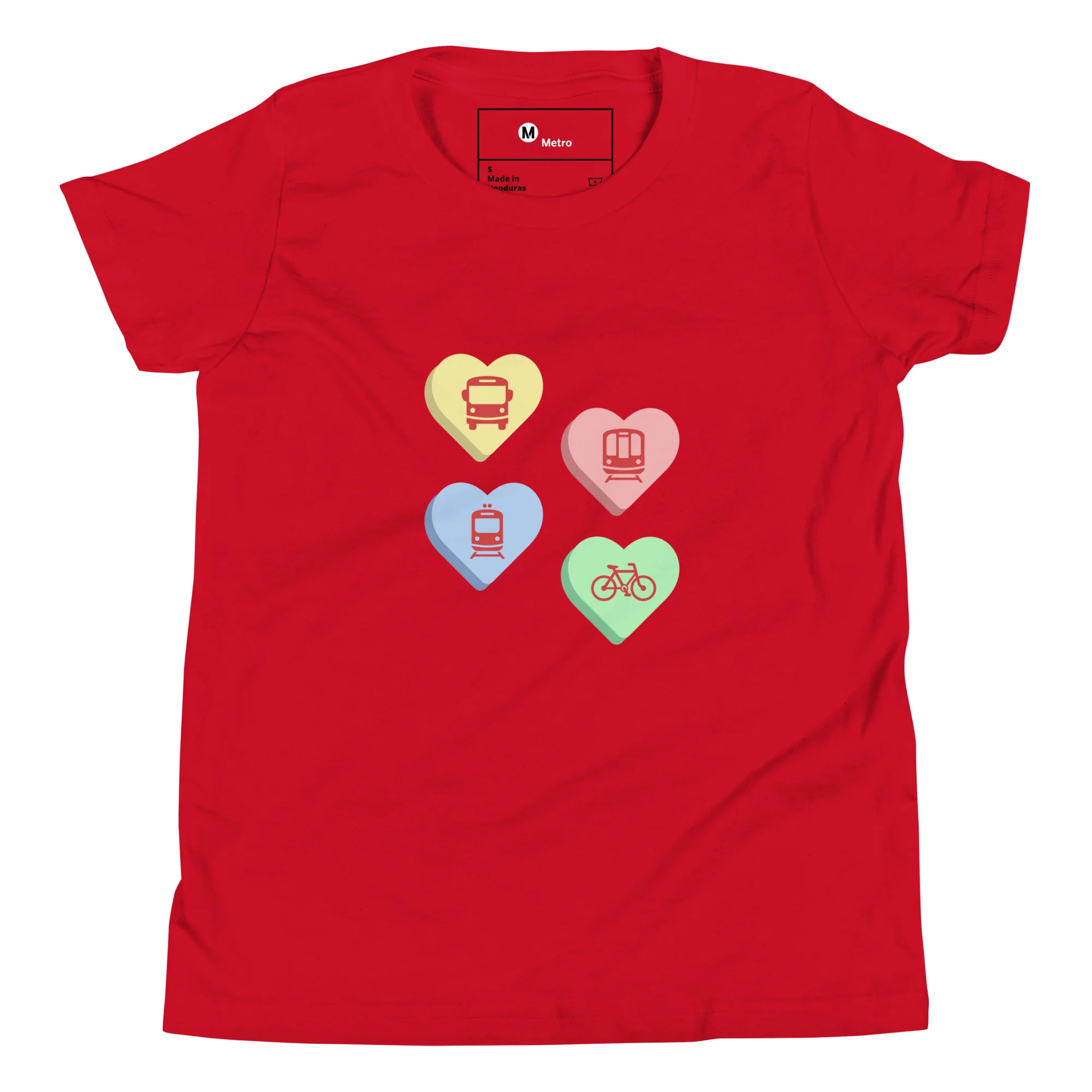 Kids Multimodal Transit Hearts T-Shirt - Image 3