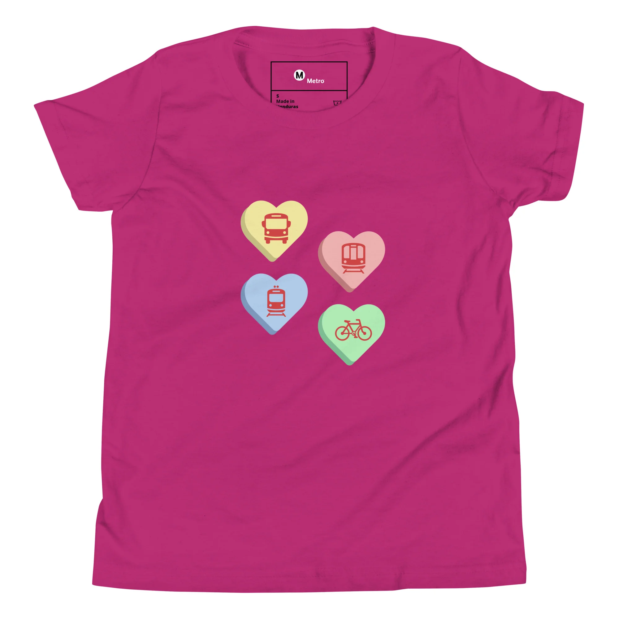 Kids Multimodal Transit Hearts T-Shirt - Image 4